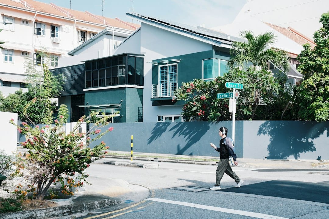 Premium facade of a modern Singapore semi-detached landed home